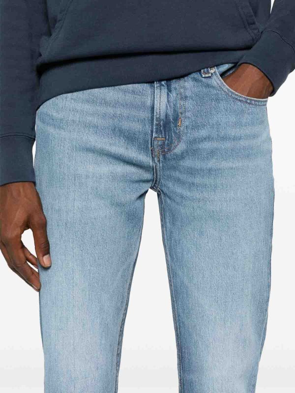 ストレートジーンズ - ブルー shop online: 7 FOR ALL MANKIND