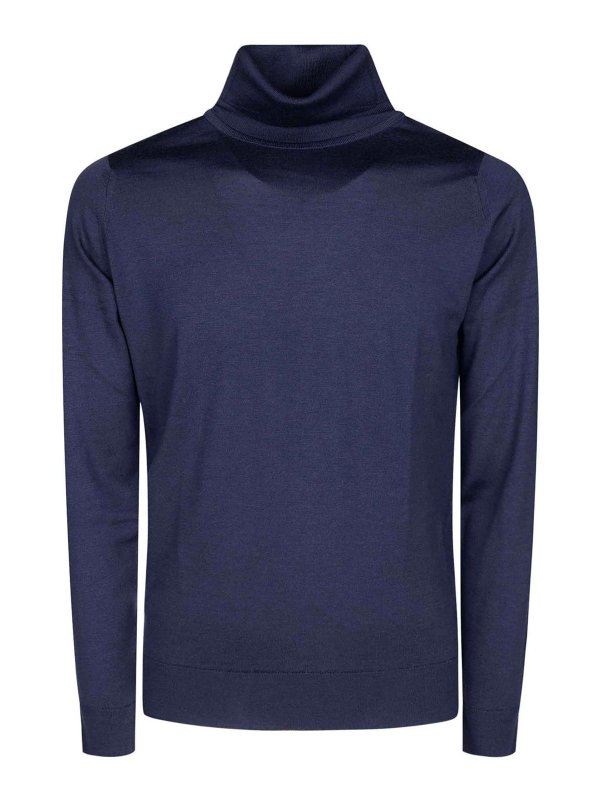 JOHN SMEDLEY: Rollkragenpullover  und Polo-Ausschnitt - Rollkragenpullover - Blau