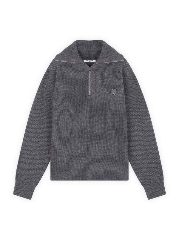 MAISON KITSUNÉ: Col roulé & Col polo - Pull Col Roulé - Gris