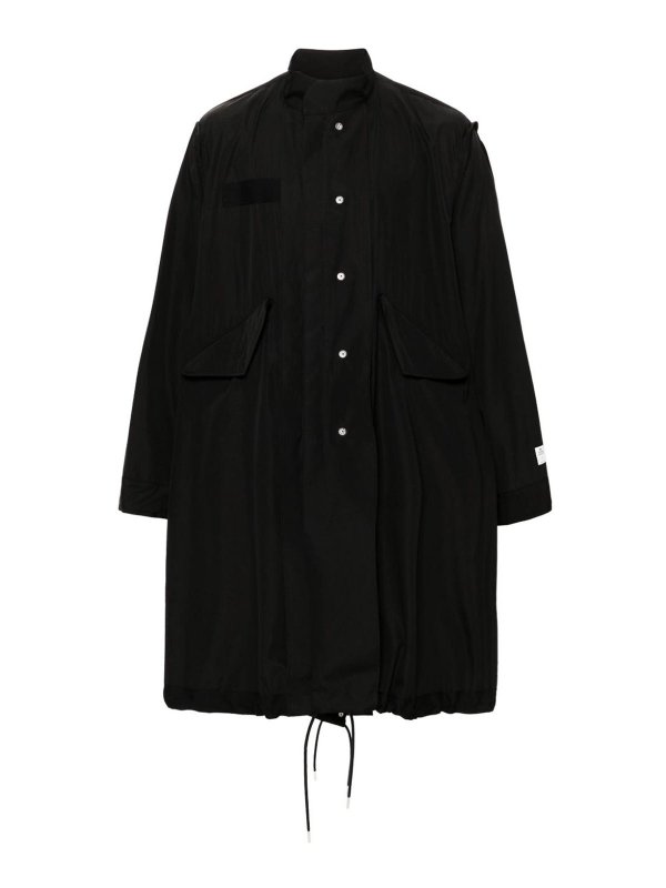 Sacai: ショートコート - ショートコート - 黒