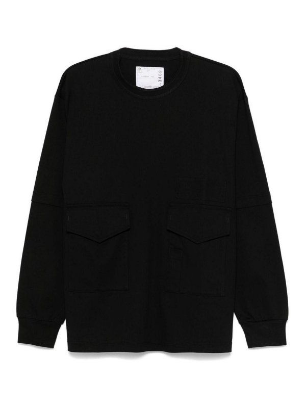 Sacai: Camisetas - Camiseta - Negro