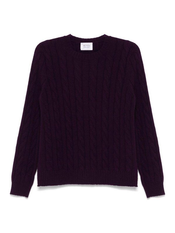 BE YOU: maglia collo rotondo - Maglione lavorato a trecce