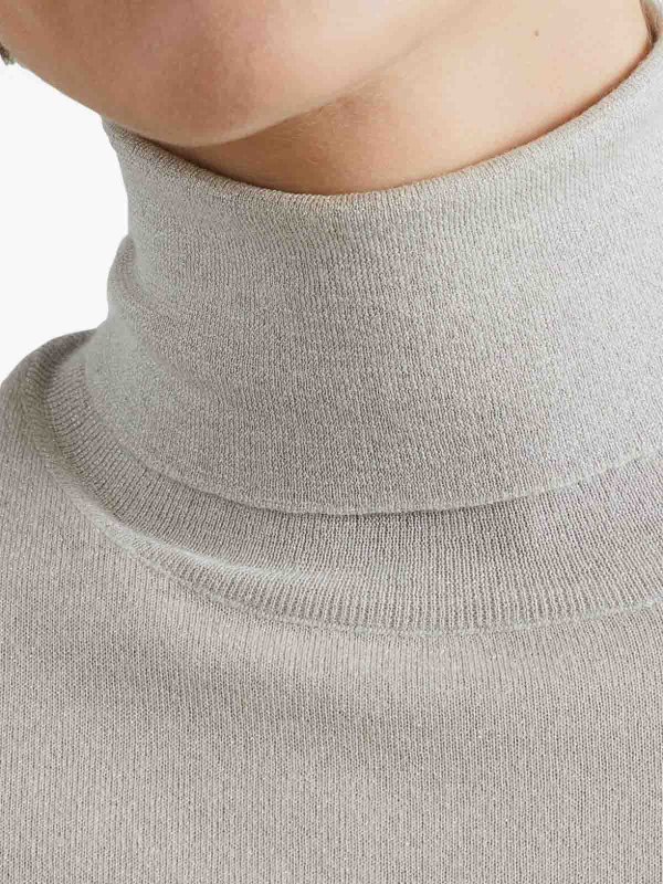 BRUNELLO CUCINELLI: Col roulé & Col polo online - Pull Col Roulé - Blanc