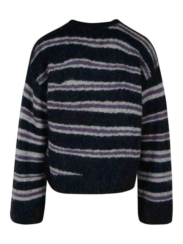 Acne Studios: crew necks online - Grey Nylon Blend Sweater