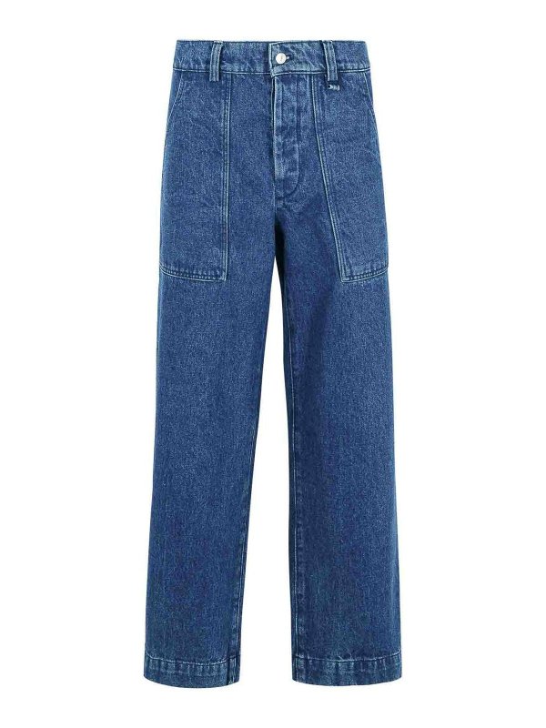MAISON KITSUNÉ: Jeans évasés - Jean Bootcut - Bleu