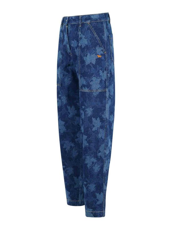 The Best Shops MAISON KITSUNÉ: ブーツカットジーンズ - ブーツカットジーンズ - ブルー