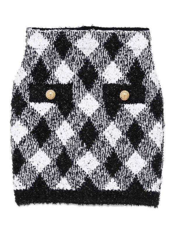 Balmain: Miniröcke - Midirock - Schwarz