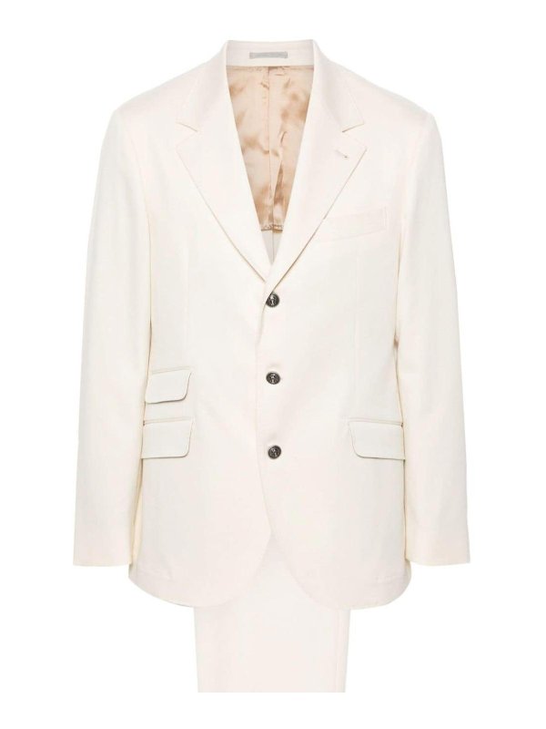 BRUNELLO CUCINELLI: Vestidos de gala - Traje - Blanco