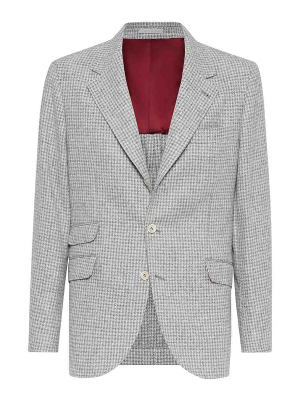 BRUNELLO CUCINELLI: Vestes de costume - Blazer - Gris