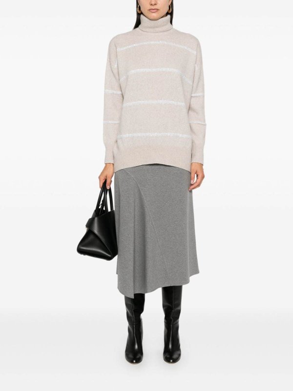 Jupe Midi - Gris shop online: BRUNELLO CUCINELLI