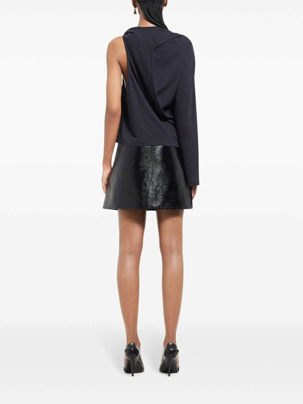 膝丈/ミディスカート - 黒 shop online: Courreges