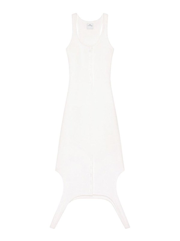Courreges: Robe longueur genou - Robe Au Genou - Blanc
