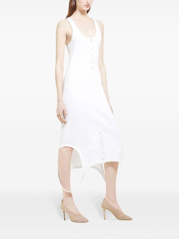 Courreges: Robe longueur genou online - Robe Au Genou - Blanc