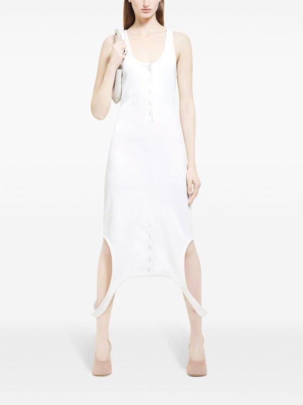 The Best Shops Courreges: Robe longueur genou - Robe Au Genou - Blanc