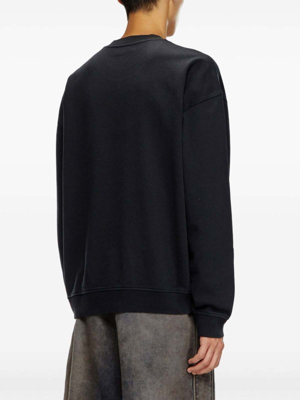 The Best Shops DIESEL: Strickpullover mit Rundhalsausschnitt - Rundhalspullover - Schwarz