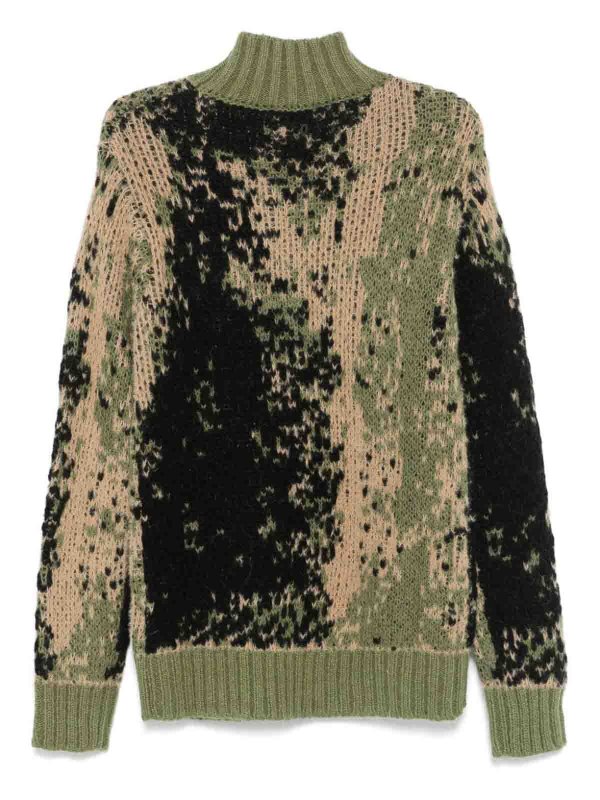 DONDUP: Strickpullover mit Rundhalsausschnitt online - Rundhalspullover - Grün