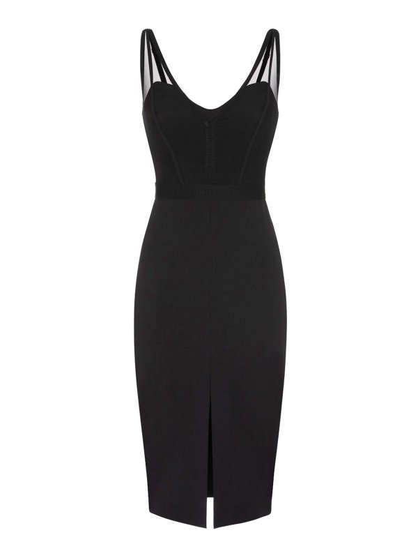 ELISABETTA FRANCHI: ニーレングスドレス - 膝丈ドレス - 黒