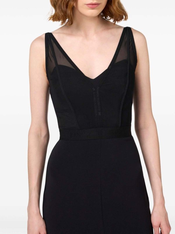 膝丈ドレス - 黒 shop online: ELISABETTA FRANCHI