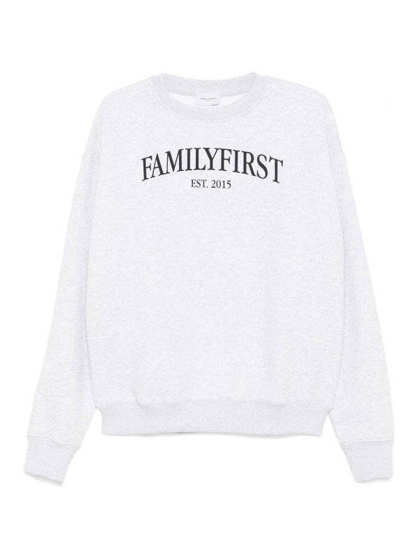 FAMILY FIRST MILANO: Strickpullover mit Rundhalsausschnitt - Rundhalspullover - Grau
