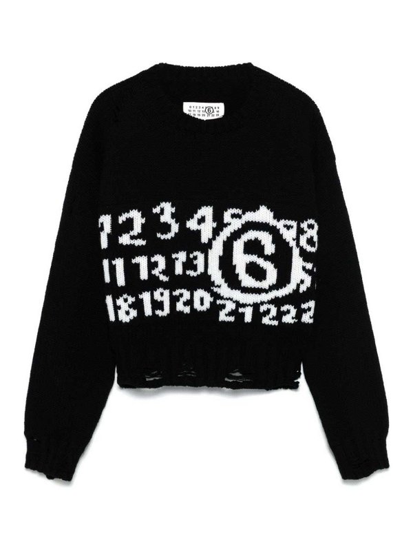 MM6 MAISON MARGIELA: スウェット＆セーター - スウェットシャツ/セーター - 黒