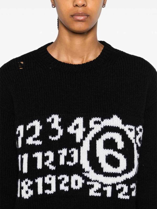 スウェットシャツ/セーター - 黒 shop online: MM6 MAISON MARGIELA