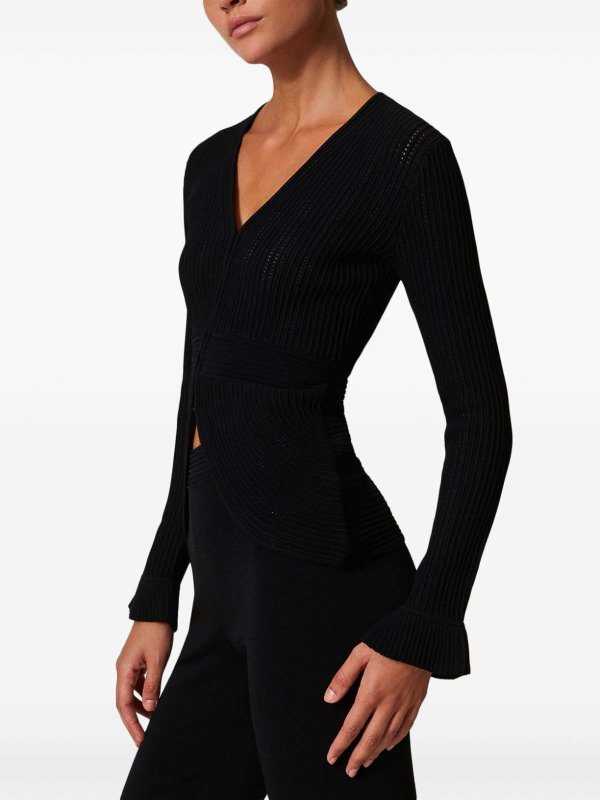 TWINSET: Strickpullover mit Rundhalsausschnitt online - Rundhalspullover - Schwarz