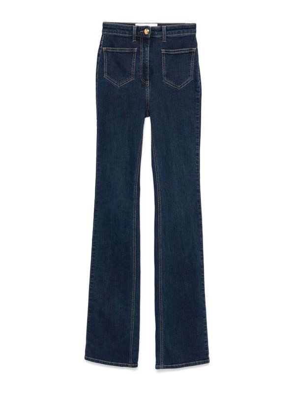 ELISABETTA FRANCHI: ブーツカットジーンズ - ブーツカットジーンズ - ブルー