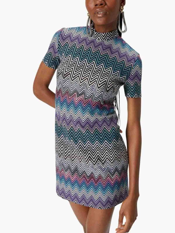 膝丈ドレス - 緑 shop online: MISSONI