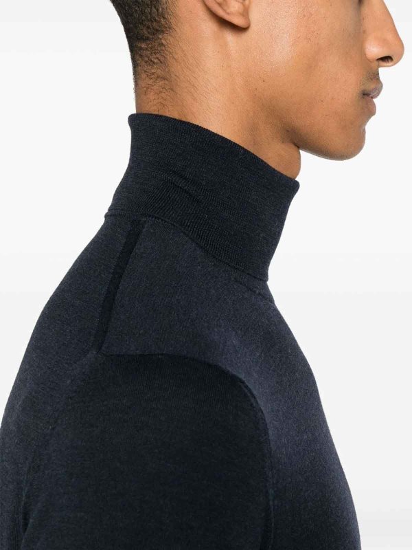 クルーネック - ブルー shop online: ZANONE