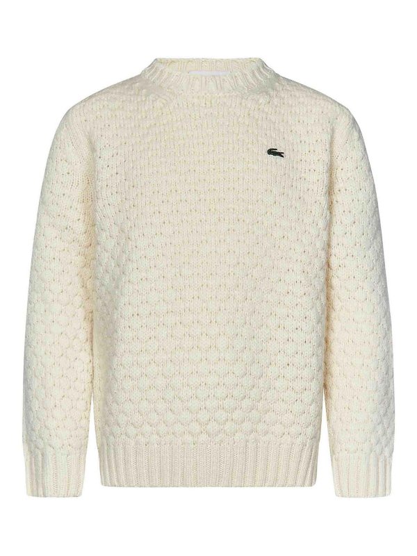 LACOSTE: クルーネック - クルーネック - 白