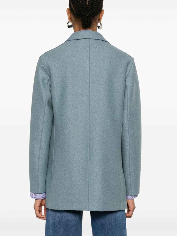 HARRIS WHARF LONDON: casual jackets online - Slouchy Peacoat