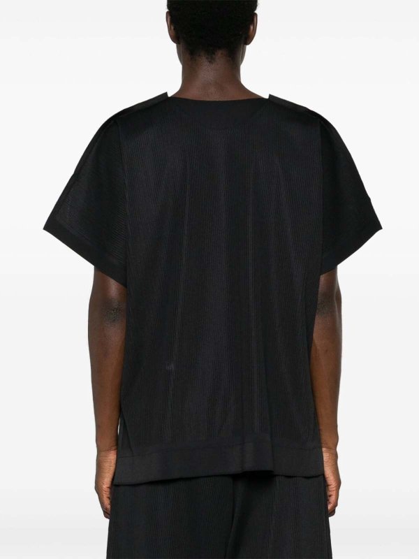 The Best Shops PLEATS PLEASE ISSEY MIYAKE: Chemises - Chemise - Noir