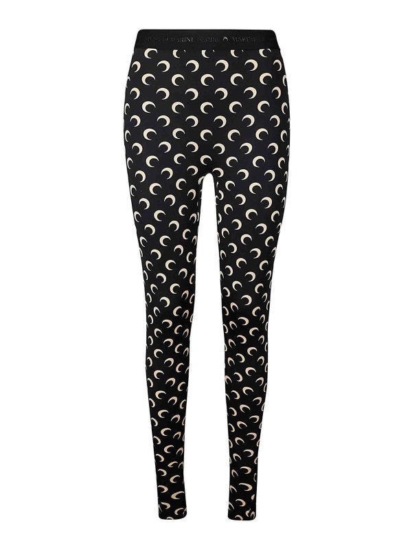 MARINE SERRE: Leggings - Leggings - Beige