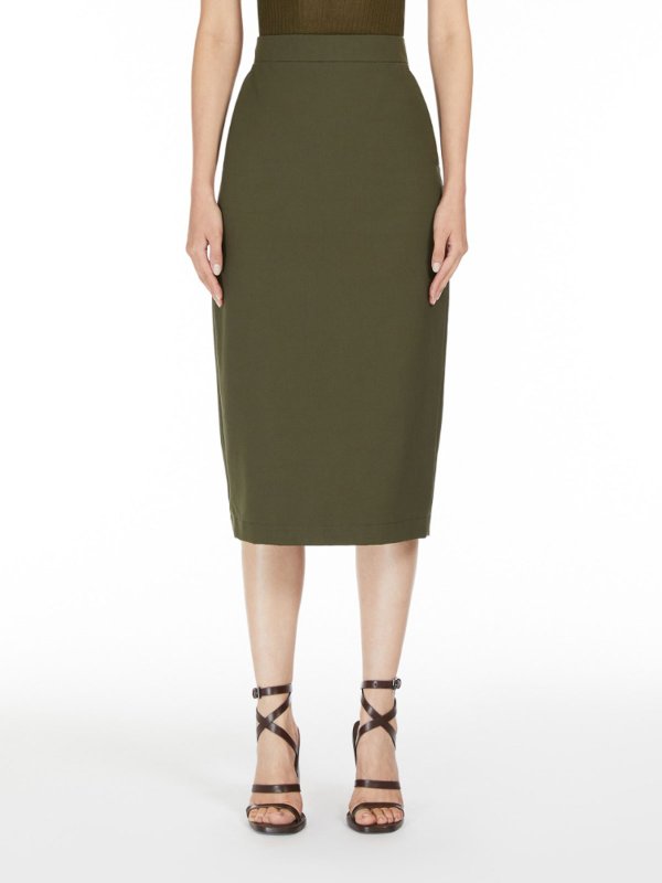 膝丈/ミディスカート - 緑 shop online: Max Mara
