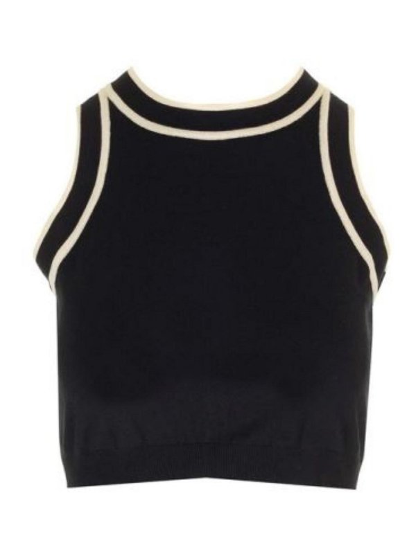 Max Mara: Tops y camisetas sin mangas - Top - Negro