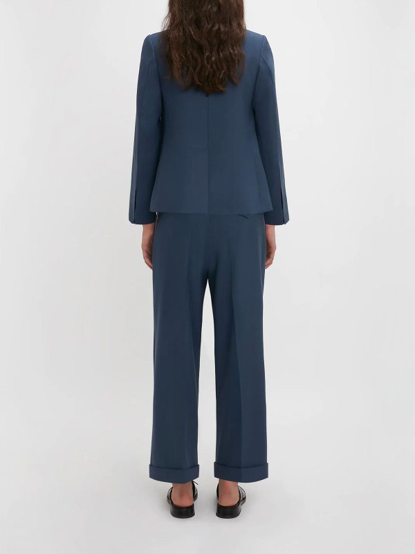The Best Shops VICTORIA BECKHAM: casual jackets - Double Breasted Jacket In Heritage Blue