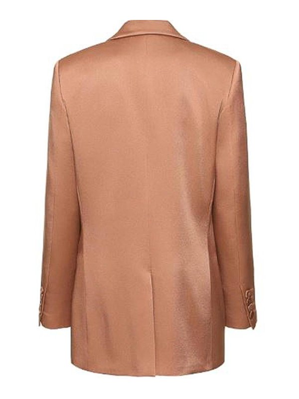 ALBERTA FERRETTI: casual jackets online - Oversized Single-Breasted Satin Jacket