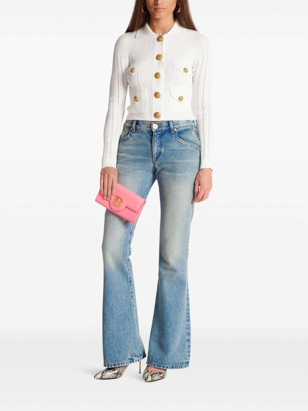 Balmain: Cardigans online - Cardigan - Blanc