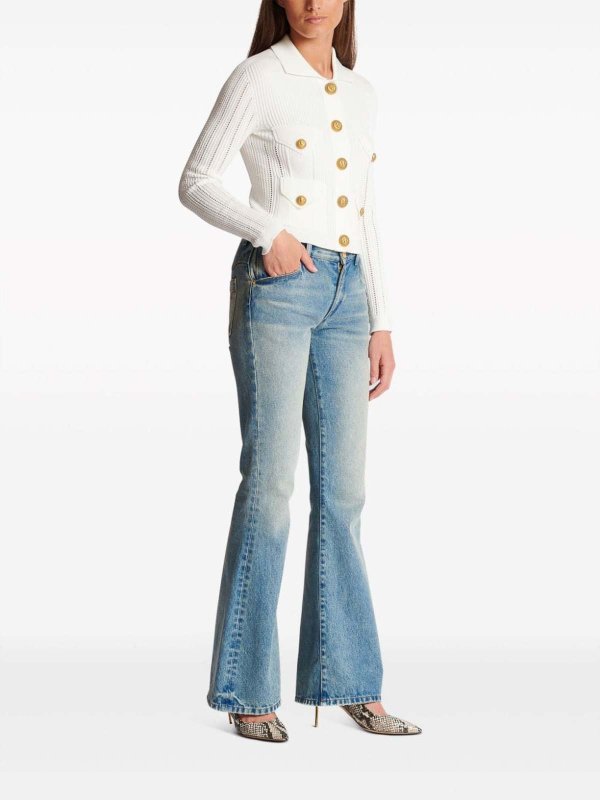 The Best Shops Balmain: Cardigans - Cardigan - Blanc