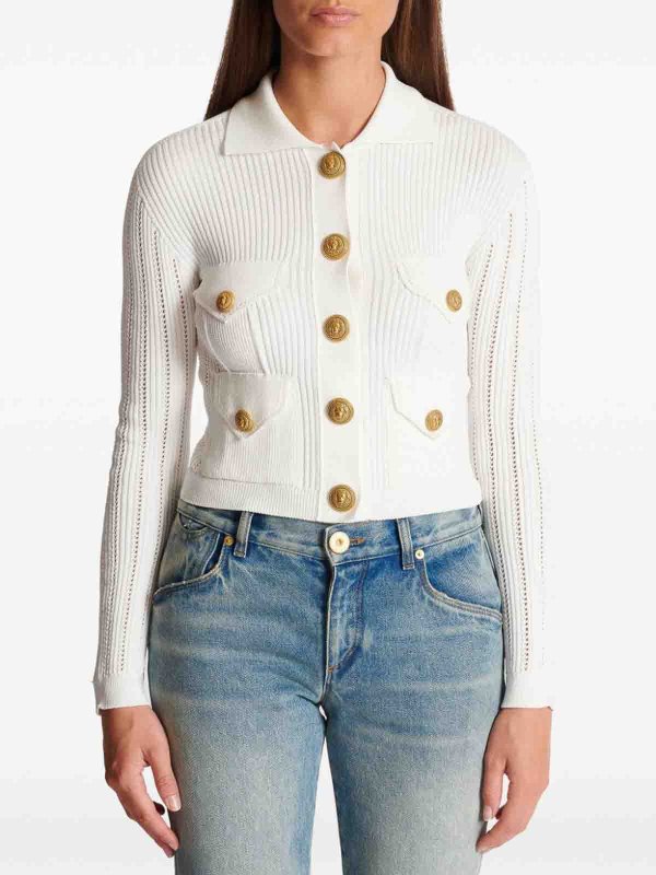 Balmain buy online Cardigan - Blanc