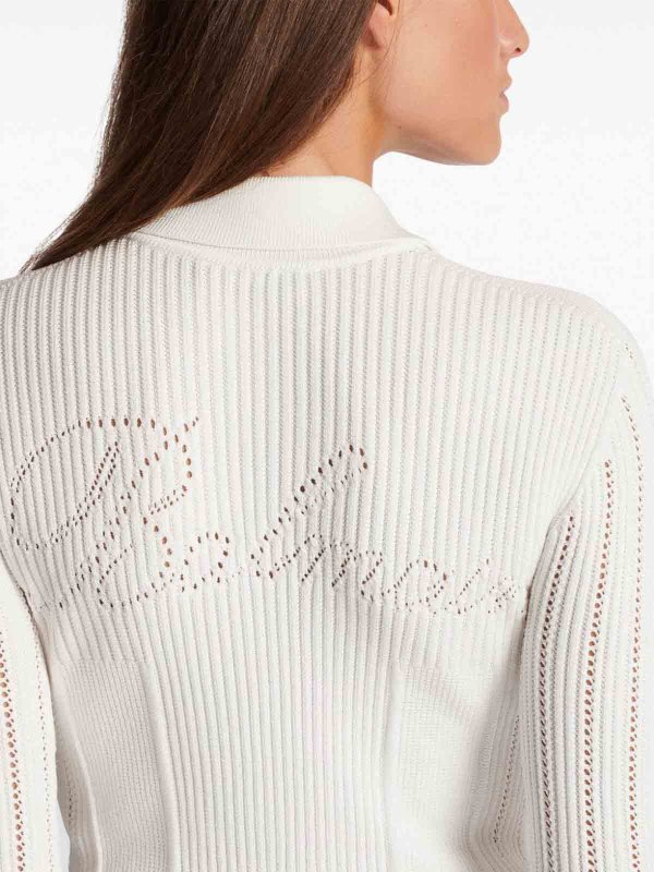 The Best Shops Balmain: Cardigan - Blanc