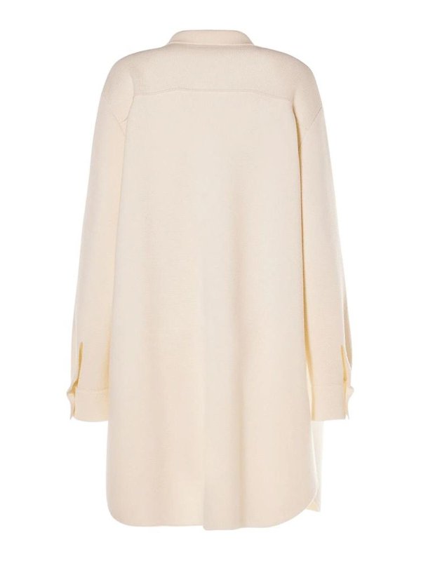 Max Mara: Strickpullover mit Rundhalsausschnitt online - Rundhalspullover - Weiß