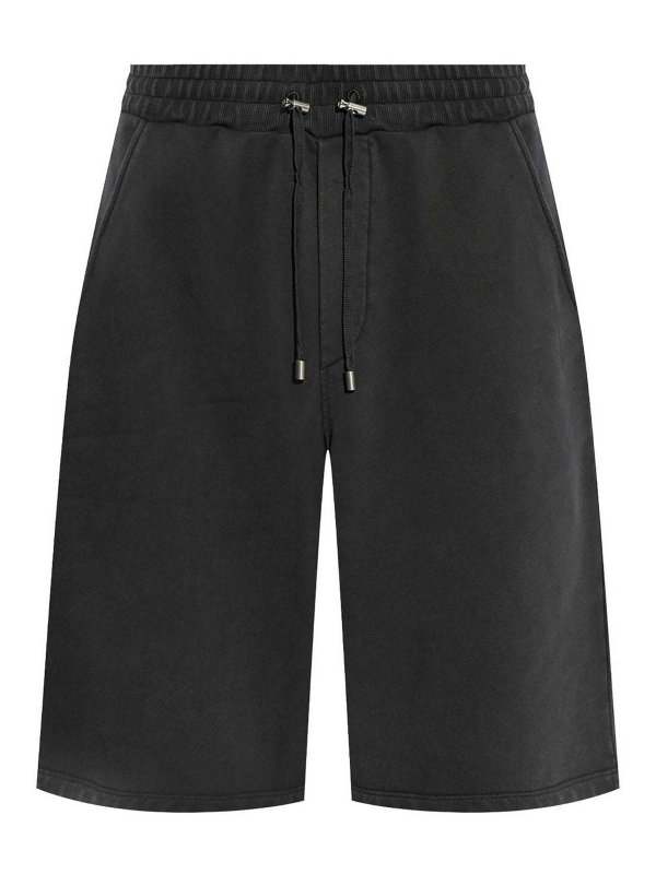 Balmain: Trousers Shorts - Logo Embroided Track Shorts