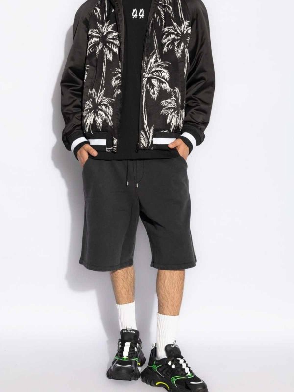 Balmain: Trousers Shorts online - Logo Embroided Track Shorts