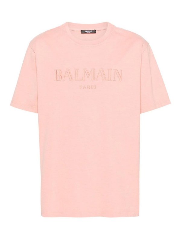 Balmain: t-shirts - Logo Print T-Shirt