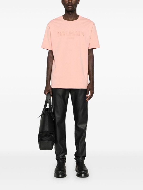 Balmain: t-shirts online - Logo Print T-Shirt