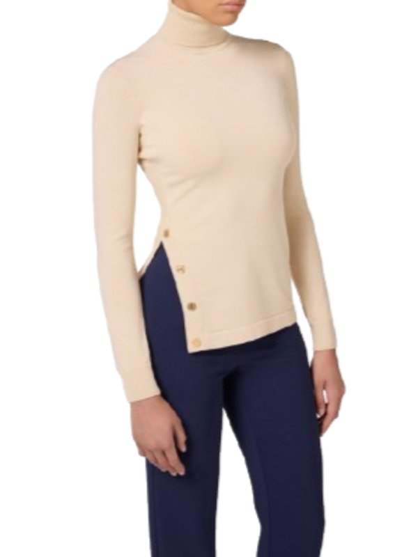 ELISABETTA FRANCHI: クルーネック online - クルーネック - 白