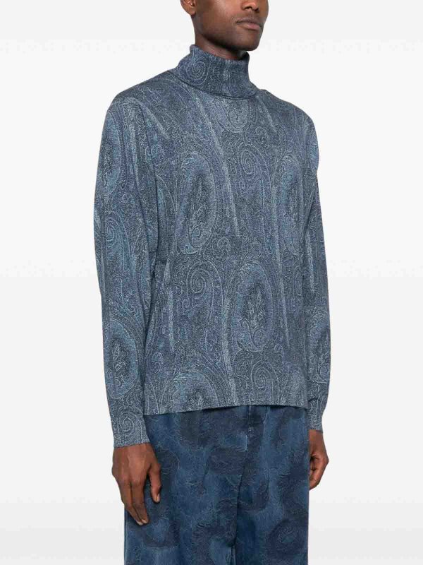 ETRO: Pull col rond online - Pull Col Rond - Bleu