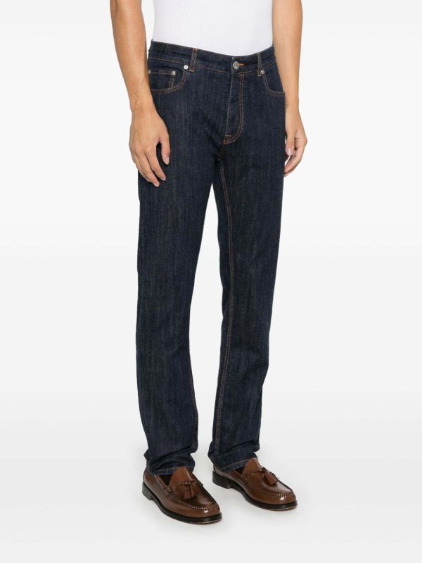 ETRO: Jeans à jambe droite online - Jean Droit - Bleu