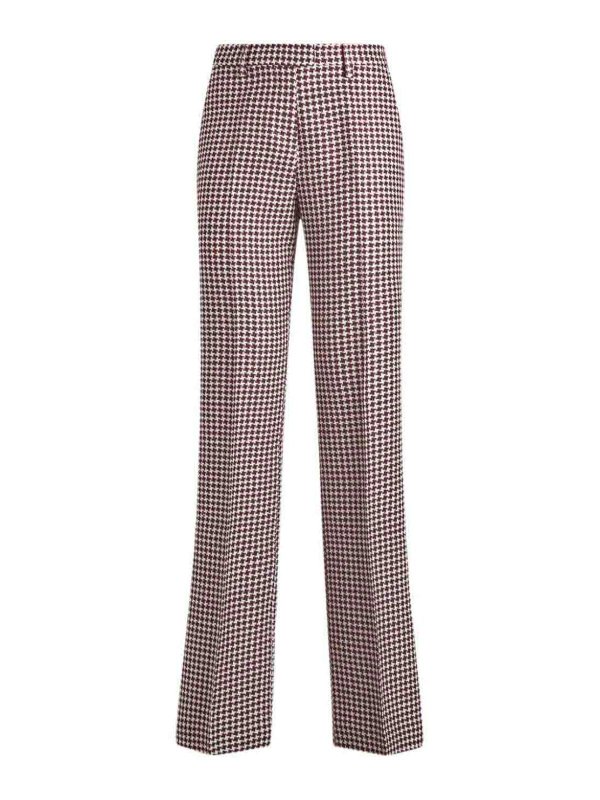 ETRO: casual trousers - Houndstooth Patterned Trousers